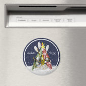 Aimant Kayak Christmas Tree kayak de canotage d'hiver (In Situ (Lave-vaisselle))