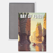 Aimant Kayak dans la baie de Fundy Nouvelle-Écosse Canada (Recto/Verso)