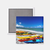 Aimant Kayak d'été (Recto/Verso)