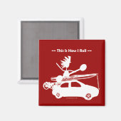 Aimant Kayak On Car - Voici comment je roule ! (Recto/Verso)