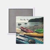 Aimant Kayaks sur place dans la baie (Recto/Verso)