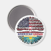 Aimant Kazakh American Tree Roots (Recto/Verso)