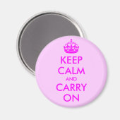 Aimant Keep Calm and Carry On (Recto/Verso)