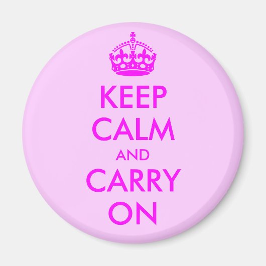 Aimant Keep Calm and Carry On (Devant)