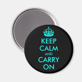 Aimant Keep Calm and Carry On (Recto/Verso)