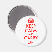 Aimant Keep Calm and Carry On (Recto/Verso)