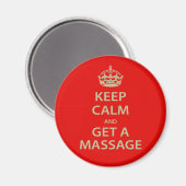 Aimant Keep Calm and Get a massage (Recto/Verso)