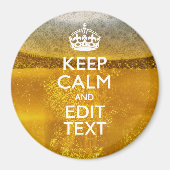 Aimant Keep Calm and Your Text for some Cold Beer (Devant)