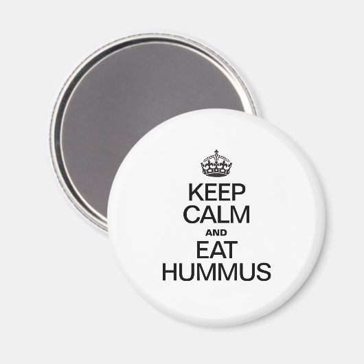 AIMANT KEEP CALM ET EAT HUMMUS (Recto/Verso)