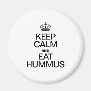 AIMANT KEEP CALM ET EAT HUMMUS