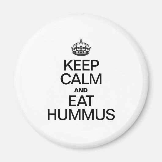AIMANT KEEP CALM ET EAT HUMMUS (Devant)