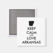 Aimant KEEP CALM et LOVE ARKANSAS (Recto/Verso)