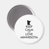 Aimant KEEP CALM et LOVE MINNESOTA (Recto/Verso)