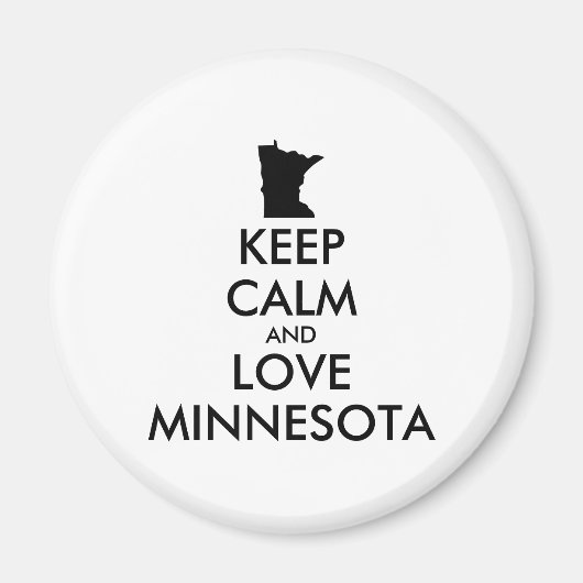 Aimant KEEP CALM et LOVE MINNESOTA (Devant)