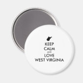 Aimant KEEP CALM et LOVE WEST VIRGINIA (Recto/Verso)