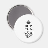 Aimant KEEP CALM personnalisé et votre texte (Recto/Verso)