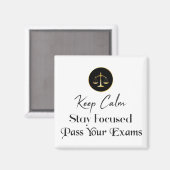 Aimant Keep calm. Restez Concentrés. Passez L'Examen Bar. (Recto/Verso)