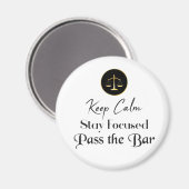 Aimant Keep calm. Restez Concentrés. Passez L'Examen Bar. (Recto/Verso)