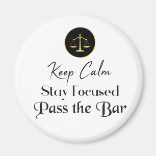 Aimant Keep calm. Restez Concentrés. Passez L'Examen Bar.