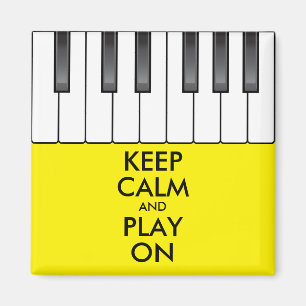 Aimant KEEP CALME personnalisé et JOUER ON - piano clavie