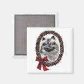 Aimant Keeshond cadeaux de Noël (Recto/Verso)