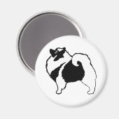 Aimant Keeshond Graphics - Cute Original Chig Art (Recto/Verso)