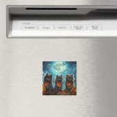 Aimant Keeshond Halloween Épouvantable (In Situ (Lave-vaisselle))
