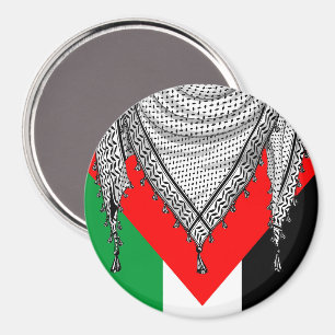 Aimant Keffiyeh Écharpe palestinienne tissu traditionnel