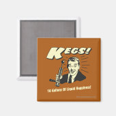 Aimant Kegs : 16 Gallons de bonheur liquide (Recto/Verso)