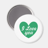 Aimant Kelly Coeurs polka vert sur blanc (Recto/Verso)