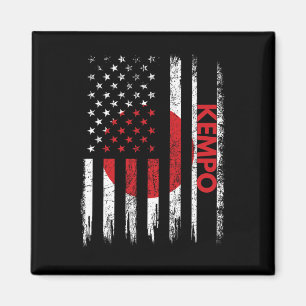 Aimant Kempo American Flag Karate Arts martiaux japonais