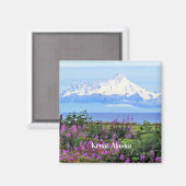 Aimant Kenai, Alaska Photographie pittoresque (Recto/Verso)