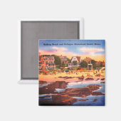 Aimant Kennebunk Beach, Maine Cottages Vintages Photo (Recto/Verso)