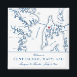 Aimant Kent Island Maryland Carte Destination Mariage Fav<br><div class="desc">Commande rapide et facile ! Ces magnets de carte de Kent Island MD font de bonnes faveurs de mariage de Kent Island à inclure dans vos sacs d'accueil de mariage de destination Maryland. Déplacez le coeur en cliquant sur "Editer à l'aide de l'outil de conception" sous "Personnaliser". Cet élégant aimant...</div>