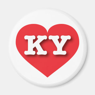 Aimant Kentucky Red Heart - J'aime KY