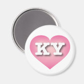 Aimant Kentucky Rose Fade Heart - J'aime KY (Recto/Verso)