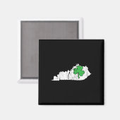 Aimant Kentucky State St. Patrick's Day Kentucky Green Sh (Recto/Verso)