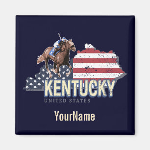 Aimant Kentucky United States Retro State Map Vintage USA