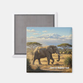 Aimant Kenya Amboseli Parc national Elephant (Recto/Verso)