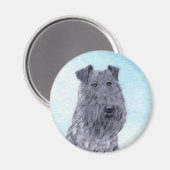 Aimant Kerry Blue Terrier peinture mignonne Chien d'origi (Recto/Verso)