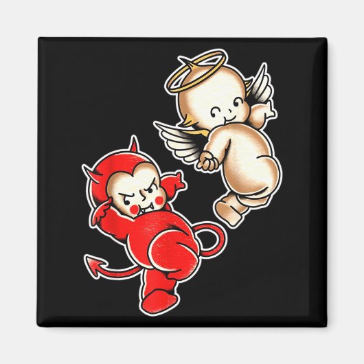 Aimant Kewpie bébé diable ange chérubins (Devant)