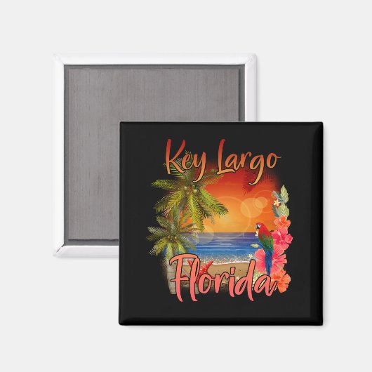 Aimant Key Largo Florida Keys Tropical Beach Sunset (Recto/Verso)
