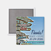 Aimant Key West Destination Wedding Favoriser Remerciemen (Recto/Verso)
