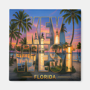 Aimant Key West Floride Littoral Skyline Voyage Tropical