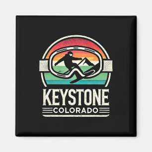 Aimant Keystone Snowboard Retro Colorado Mountain Snow