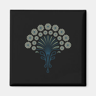 Aimant Kf 0358 E - Daisies rétro Vintages les années 70 P