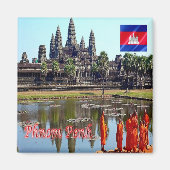 Aimant KH - Cambodge - Siem Reap - Vue d'Angkor Vat (Devant)