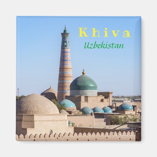 Aimant Khiva, Ouzbékistan - Islam Khodja Minaret et Mosqu (Devant)