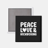 Aimant Kickboxing J'aime Kickboxing Kickboxer (Recto/Verso)