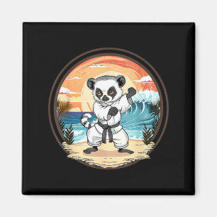 Aimant Kickboxing Lémurien Arts Martiaux Karaté Jiu-Jitsu